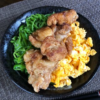 ボリュームたっぷり❤️三色丼